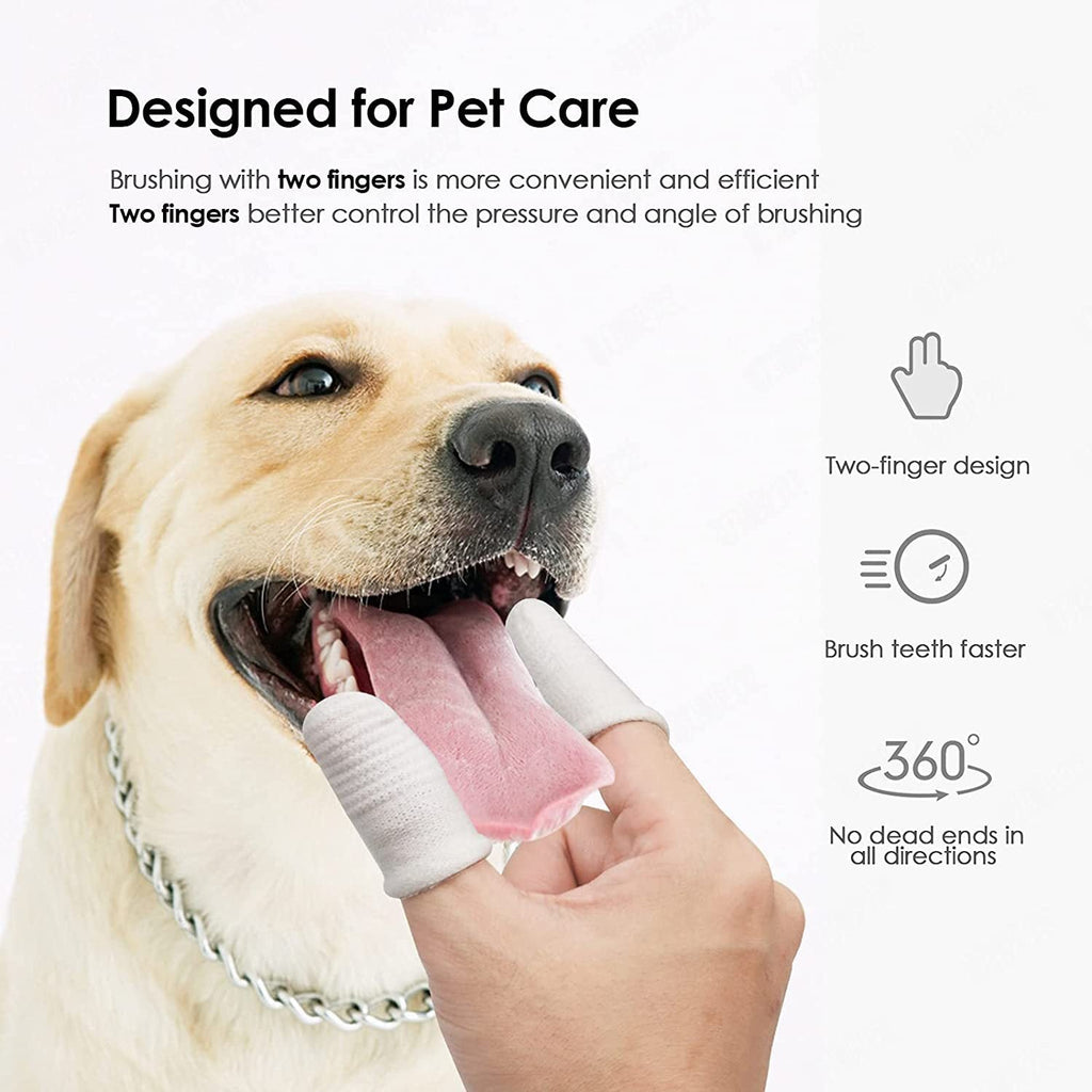 Pet Finger Toothbrush for Dogs and Cats Oral Care Tool Small Cat Finger Toothbrush Grooming Supplies